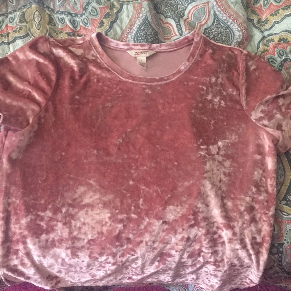 Pink Velvet Crop Top